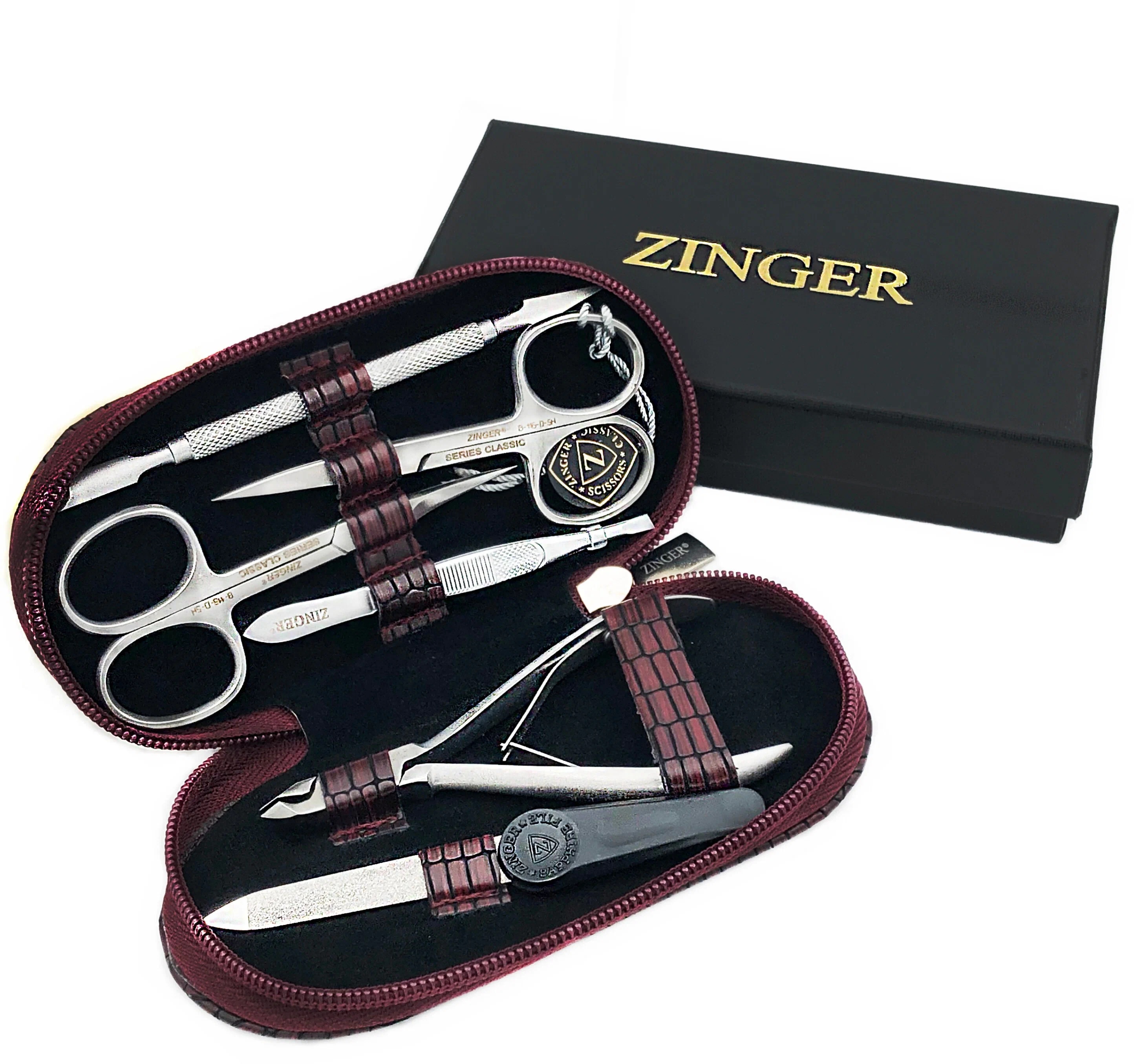 Маникюрный набор Zinger 7104 S (6 предметов) ЗМЕЯ - фото2