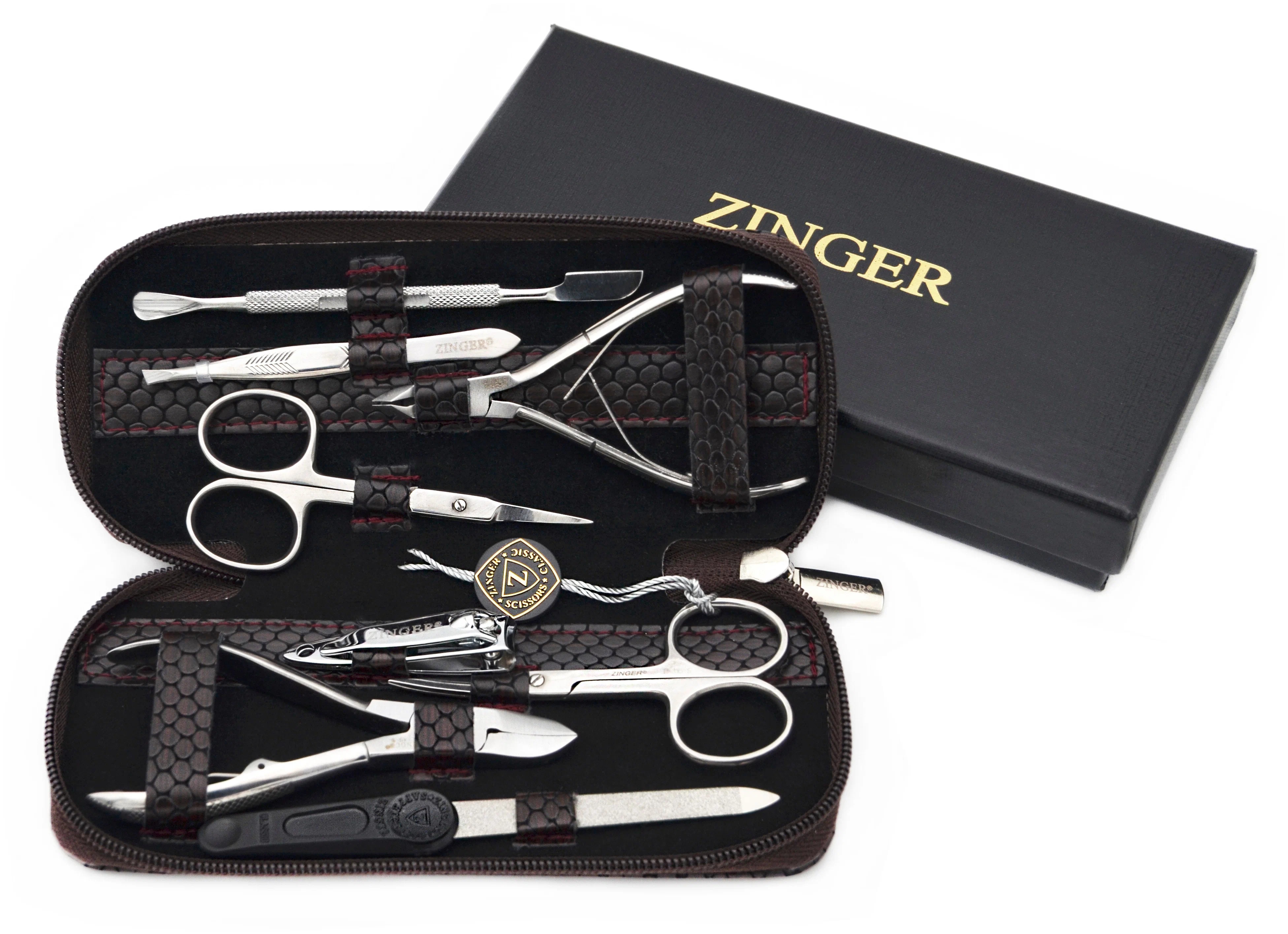 Маникюрный набор Zinger 7106 (8 предметов) ЗМЕЯ - фото